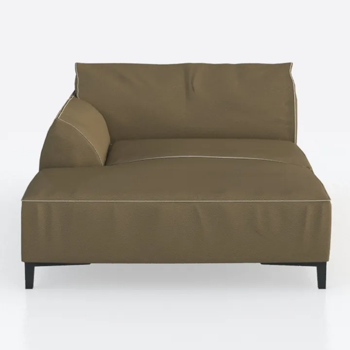 Pangea Home Sloan Right Arm Facing Brown Fabric