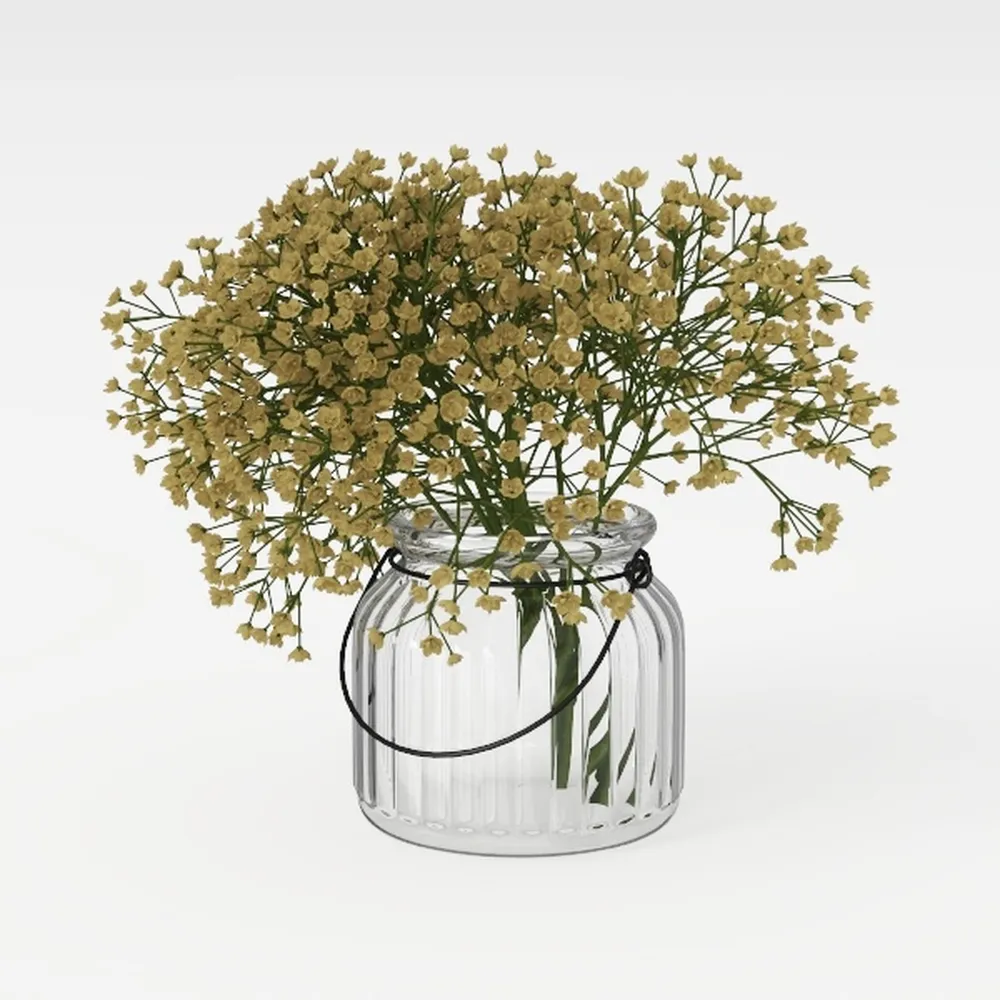 Quoowiit Ceramic Rustic Farmhouse Vase, White