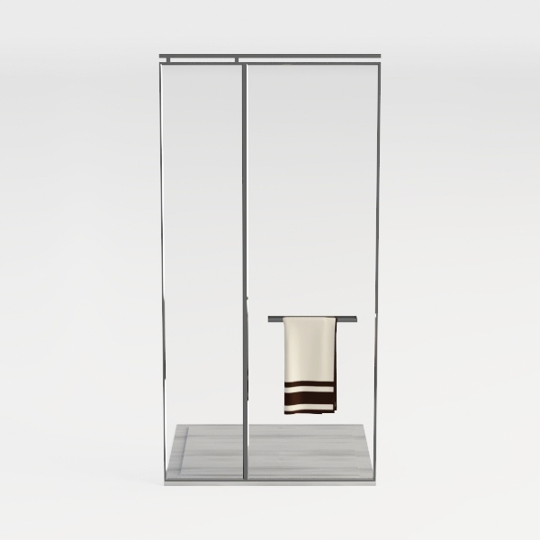 Semi-Framed Fixed Bathroom Shower Glass Door, 34&quot;