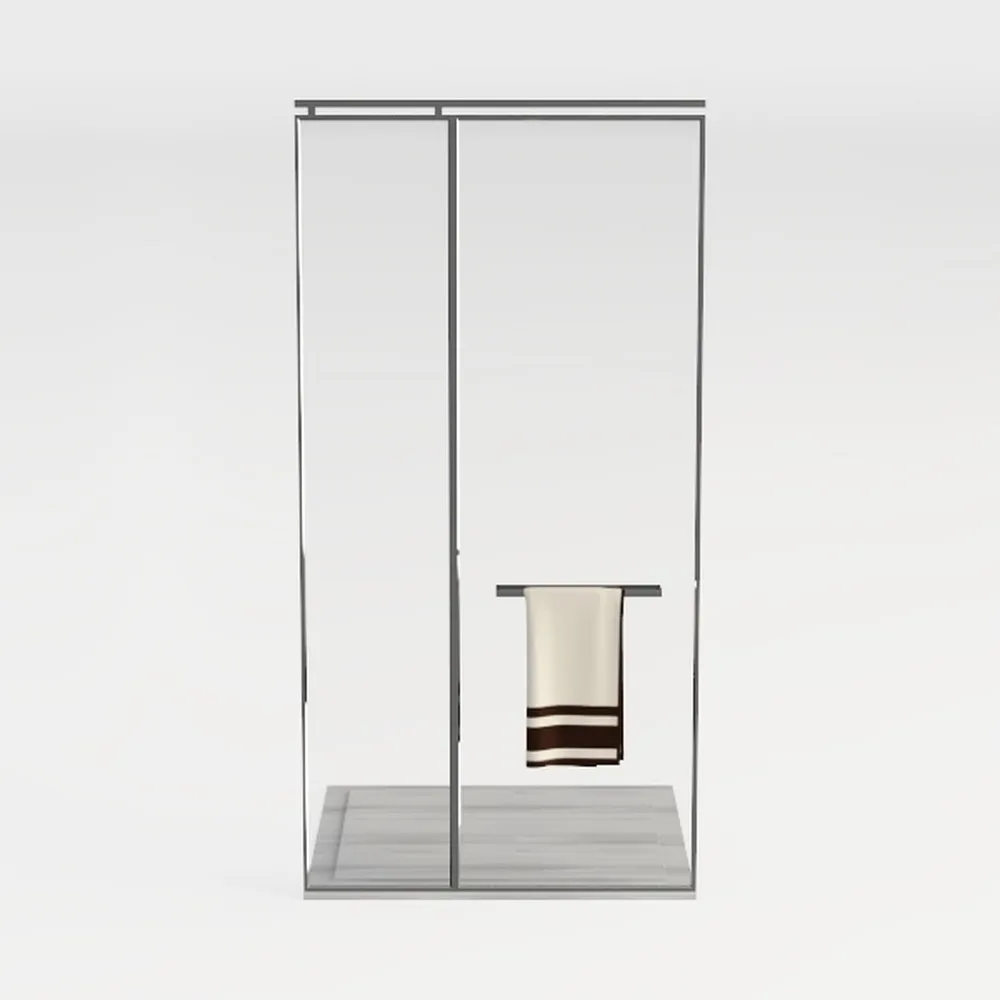 Semi-Framed Fixed Bathroom Shower Glass Door, 34"