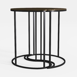LITTLE TREE Round End Table Set of 2 Small Bedside