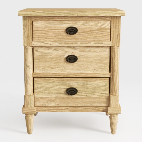 3 Drawers Rustic Bed Side Tables Wholesale Storage