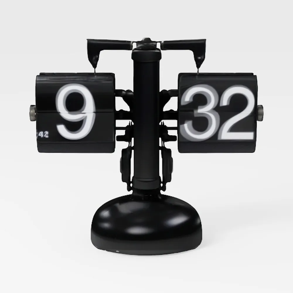 mooas Flip Desk Clock (Black)_ai generated