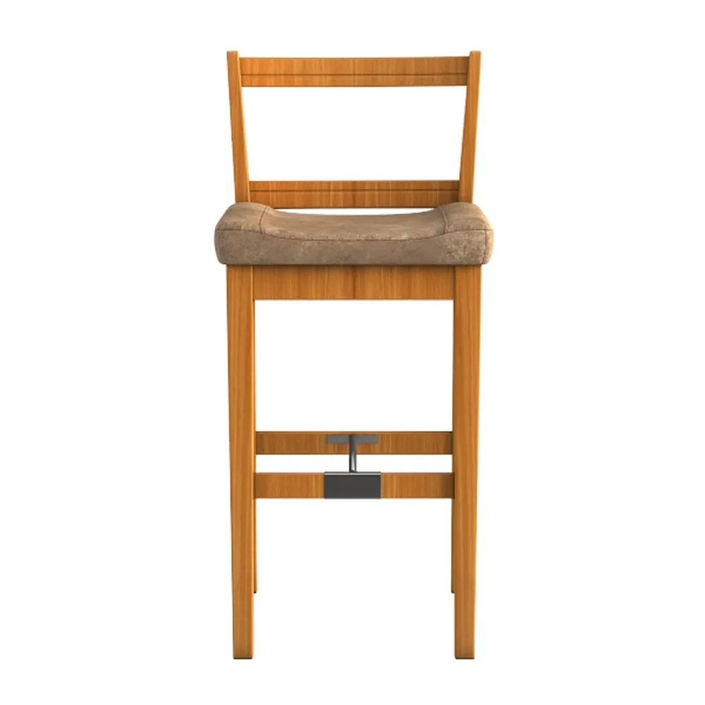 2 Pieces Counter Height Chair Set with Leather