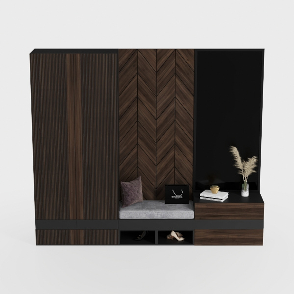 shoe cabinet-Rustic Timber