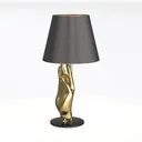 Art Deco Brass Hand Design Table Lamp 3D Model Left 45 Degree View