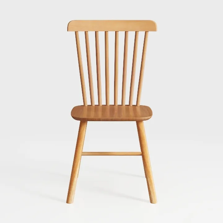 Minimalist Solid Wood Windsor Dining Chair 3D Model