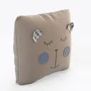 Cute Cartoon Bear Print Fabric Throw Pillow 3D Model Left 45 Degree View