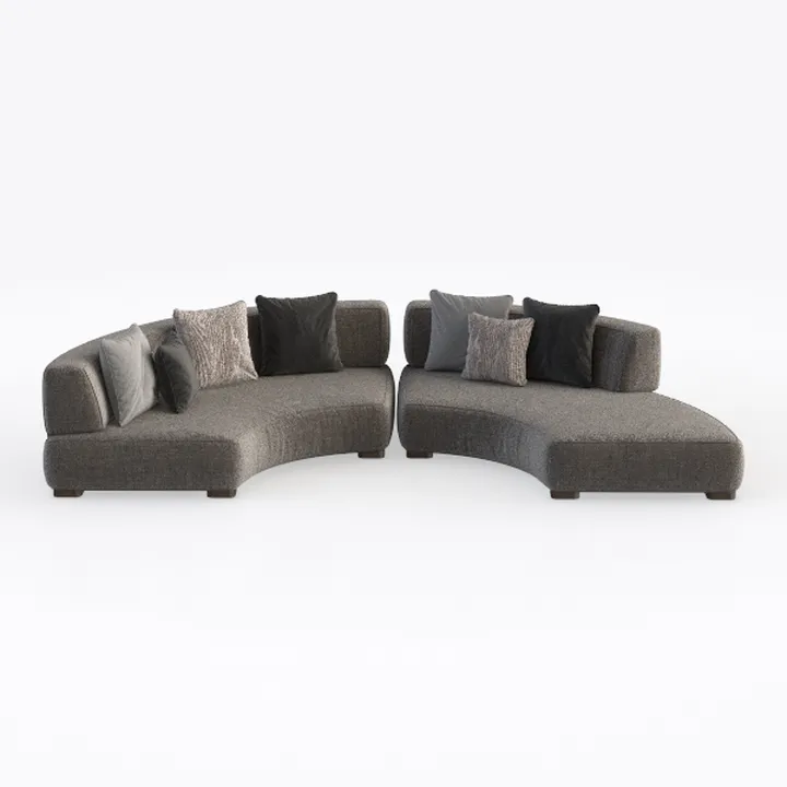 FRITHJILL Modern Sectional Sofa, 112-Inch Curved C