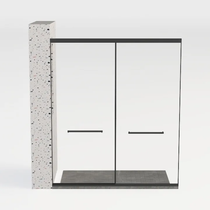 Shower Door 56-60 in. W x 72 in. H Semi-Frameless