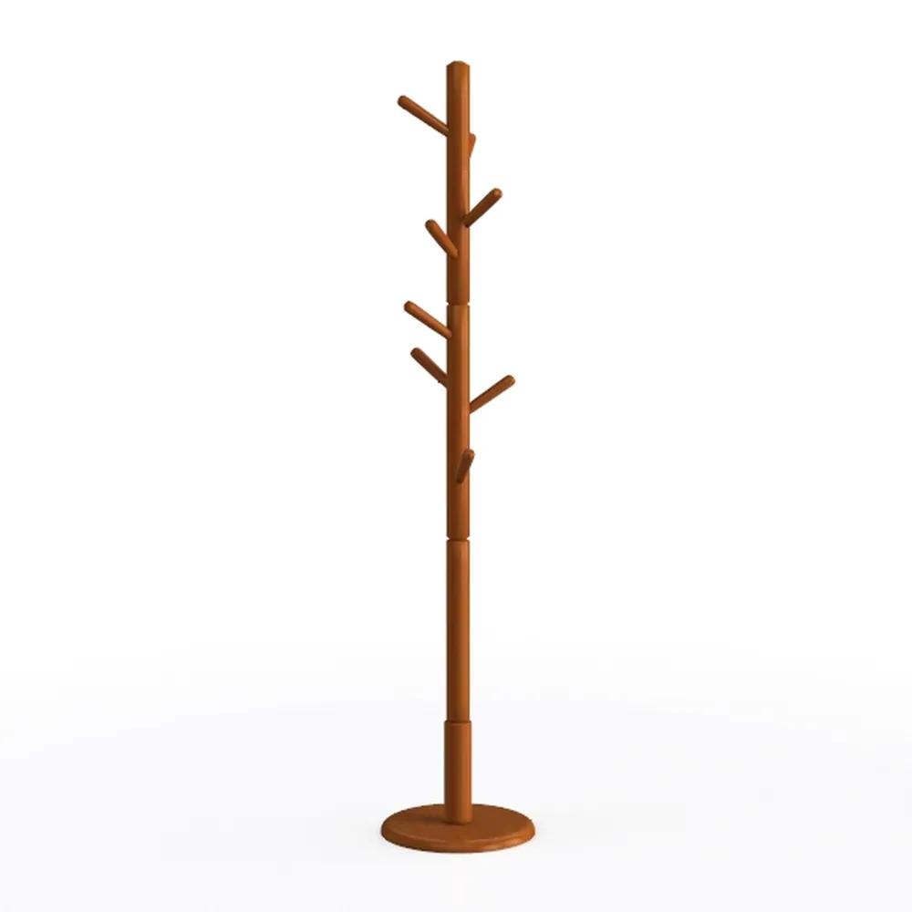 Wood Coat Rack Freestanding, Coat Stand with 8