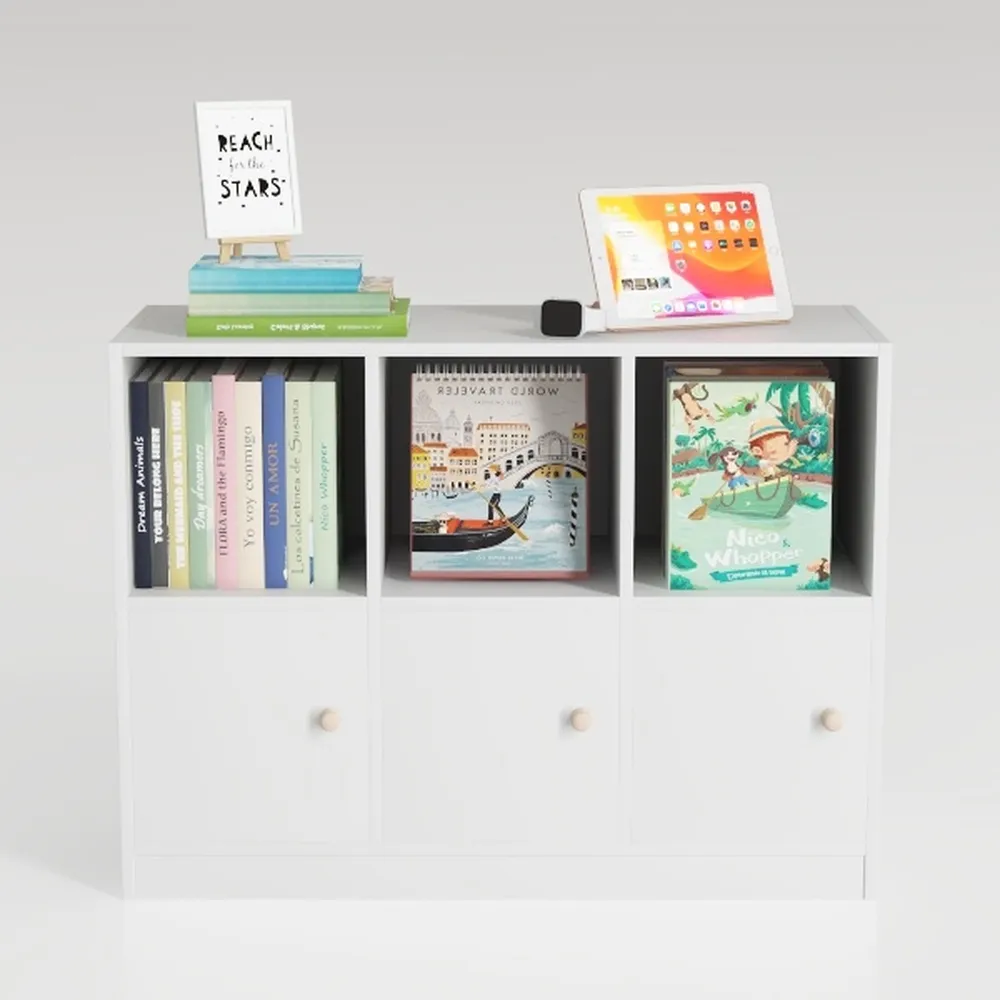 Kids Bookshelf and Toy Storage, 4 Tier Large