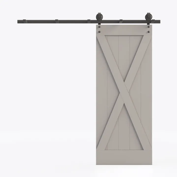 FREDBECK 32in x 84in Gray Wood Barn Door Slab with