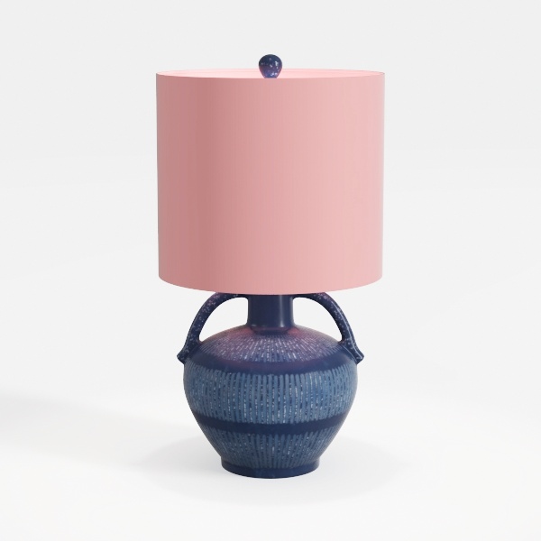 Pink Lamp for Bedroom Nightstand - 3 Way Dimmable 