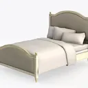 Beaumont Lane Transitional Fabric Upholstered King Left 45 Degree View