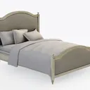 Beaumont Lane Transitional Fabric Upholstered King Right 45 Degree View