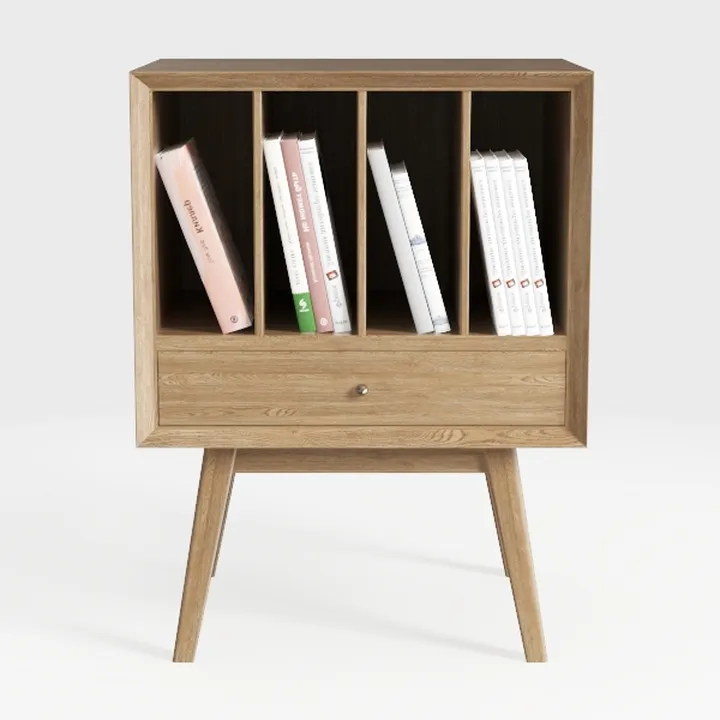Mid Century Modern Nightstand with Charging