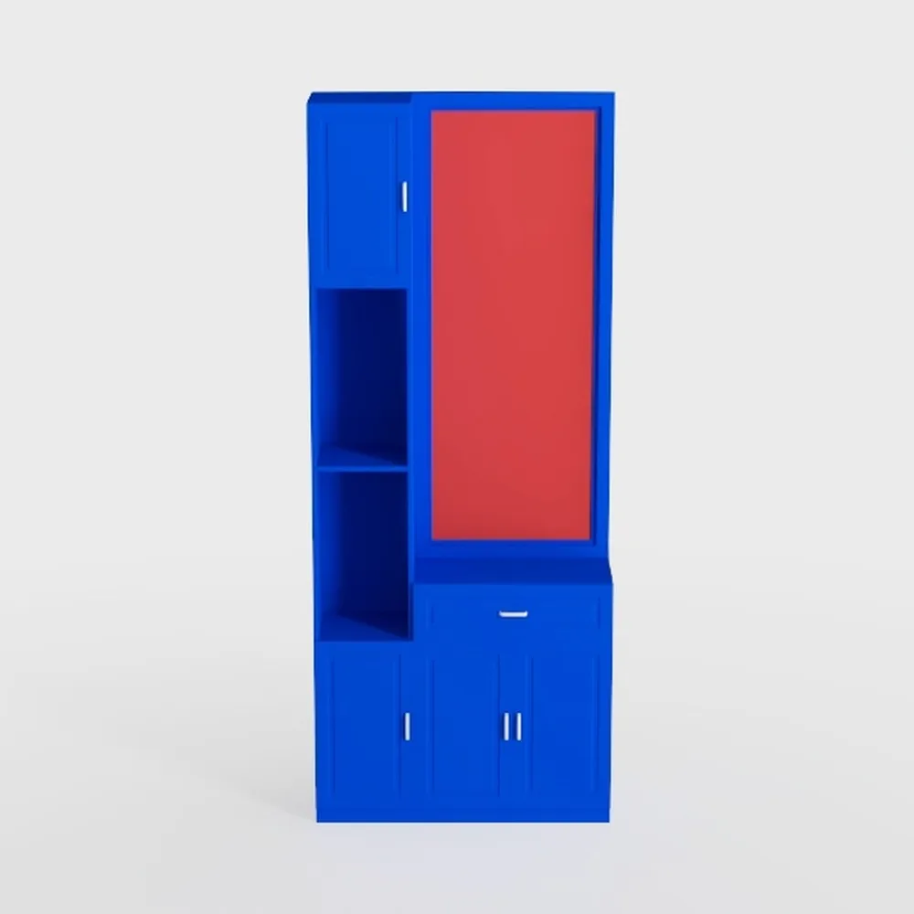 ALBAD Metal Storage Cabinet with Glass Doors