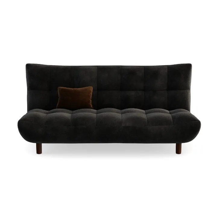 Minimalist Dark Fabric Tufted Armless Sofa 3D Model
