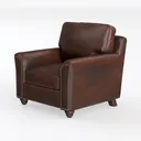 Roundhill Furniture Leinster Faux Leather Armchair Left 45 Degree View