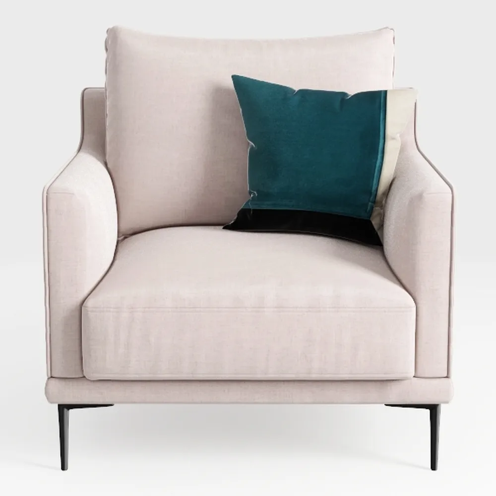 VESCASA Linen Upholstered Dining Chairs with Arms 