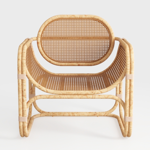 bali & pari Alaya Natural Rattan Accent Chair, One