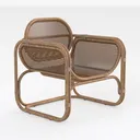bali & pari Alaya Natural Rattan Accent Chair, One Right 45 Degree View