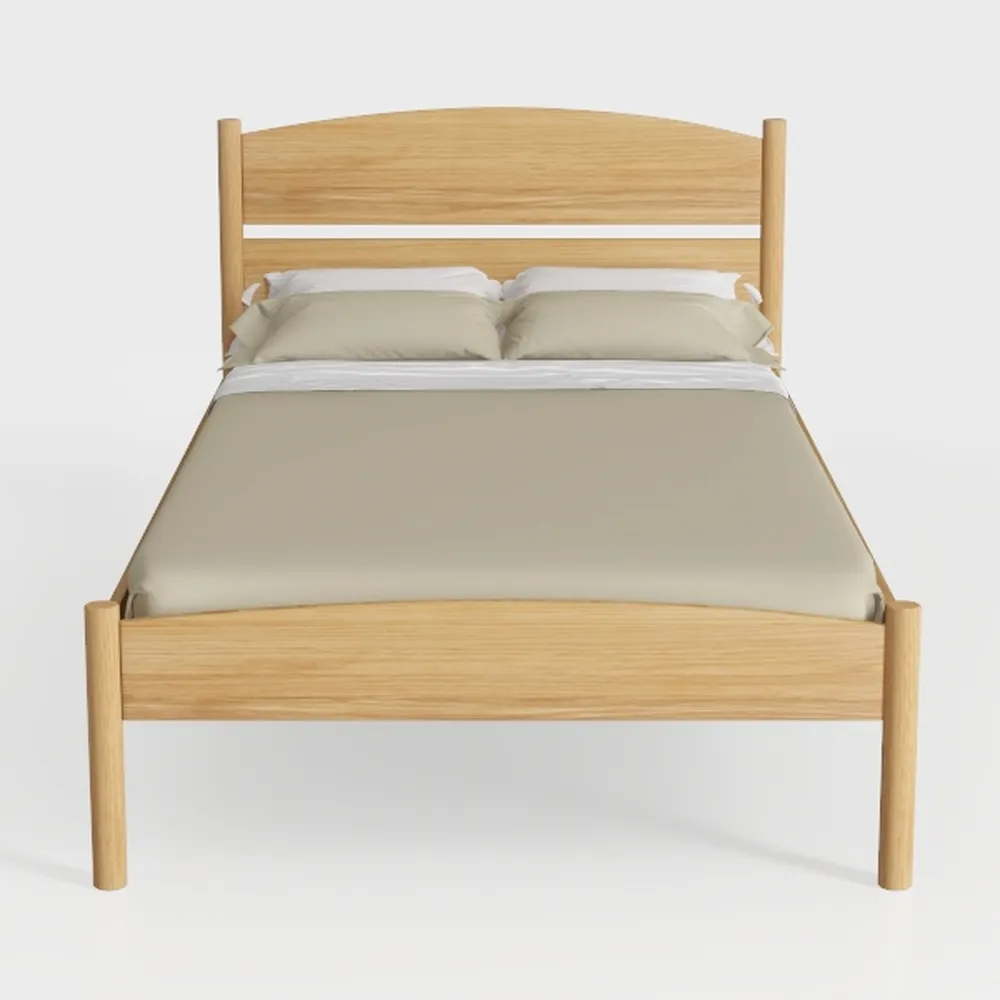 Camaflexi Mid Century Solid Wood Platform Bed Quee