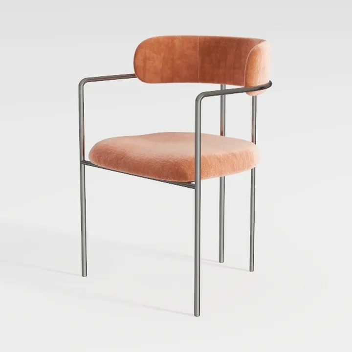 Solid Wood Dining Chair Home Backrest Chair Iron
