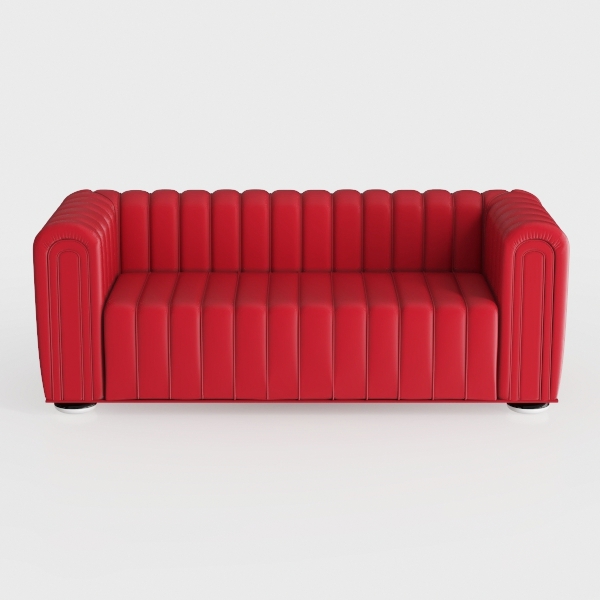 81&quot; Mid Century Modern Velvet Couch Orange 3