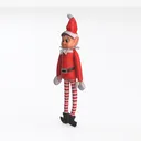 Christmas Elf Behaving Badly Plush Toy_ai generated Left 45 Degree View