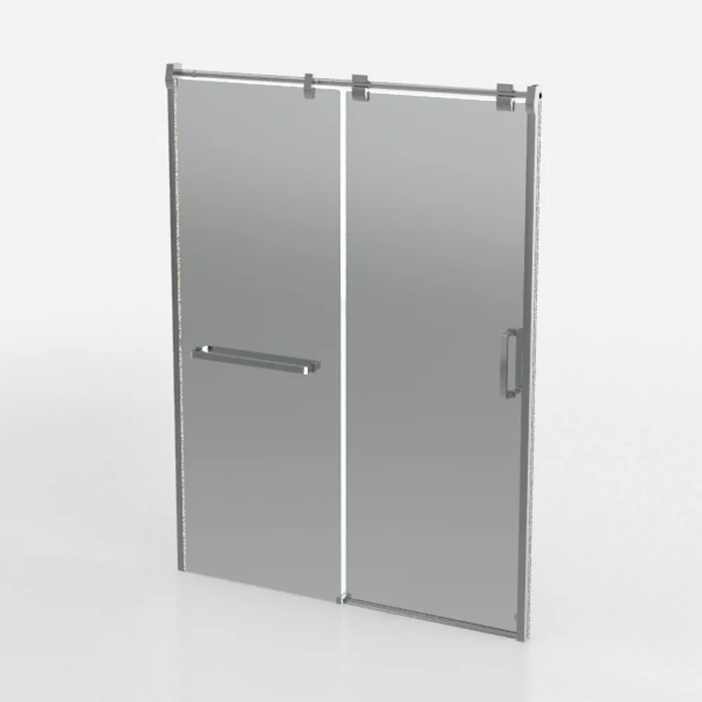 30" W ×78" H Shower Glass Panel, Frameless Fixed