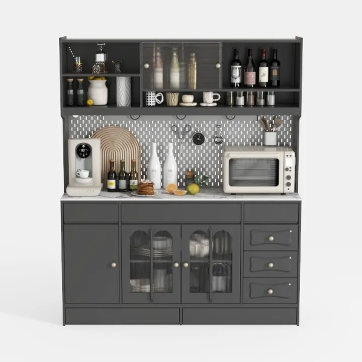 48'' Tall Buffet Sideboard Cabinet with 3 Doors