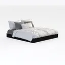 Allewie Queen Size Platform Bed Frame with 3 Right 45 Degree View