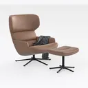 Boss Chair Office Desk Chair High-Back Leather Exe Right 45 Degree View