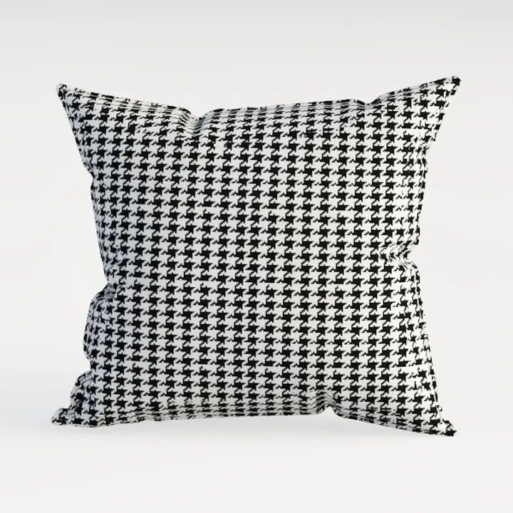 Morocco Black Outdoor Pillow Cover 24x24 Inch