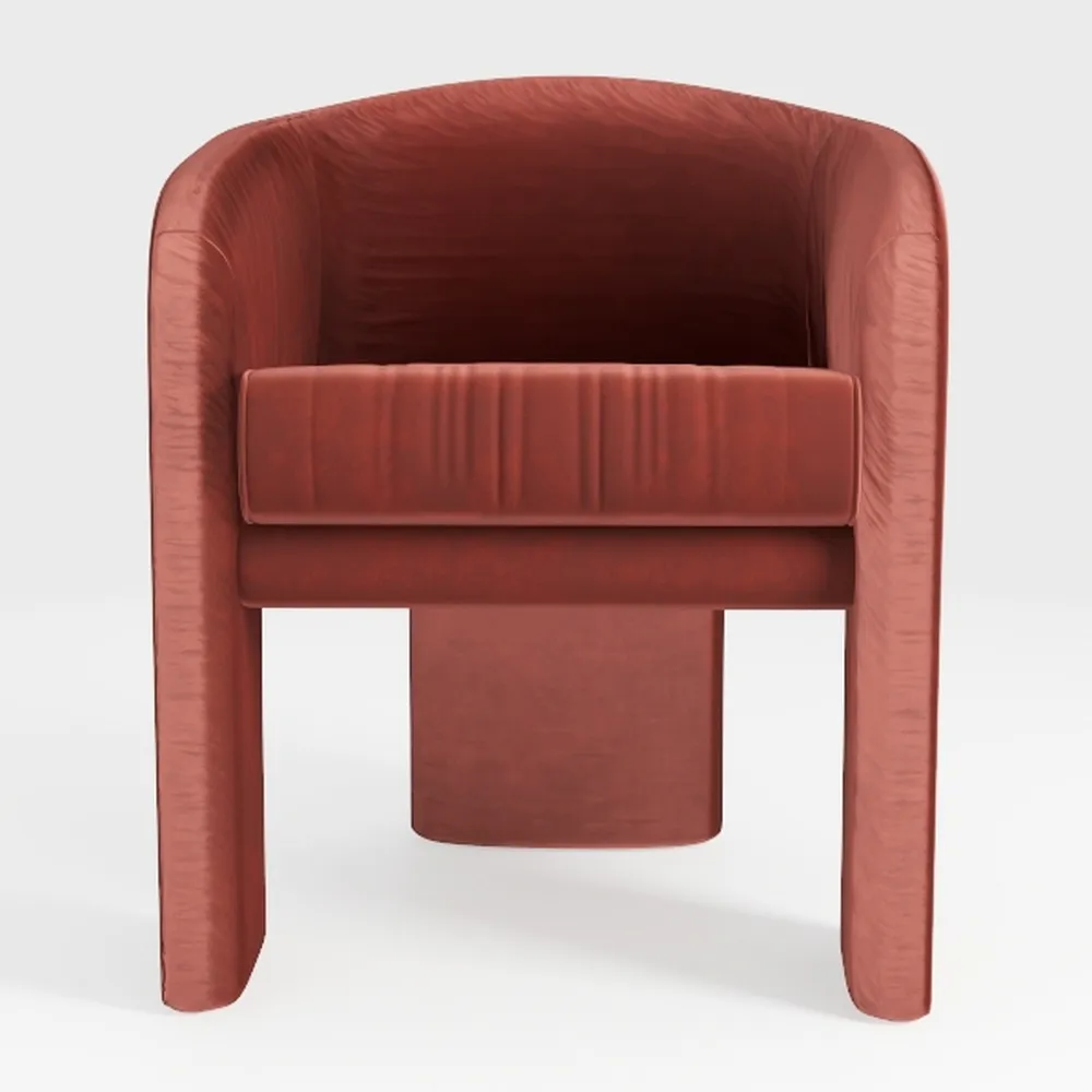 Modern Accent Chair with Storage Ottoman, Upholste