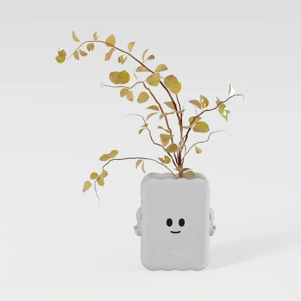 GeLive Brown Ceramic Rustic Vase Jingdezhen