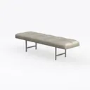 Genuine Leather Couch - Vintage Couch with Curved  Left 45 Degree View