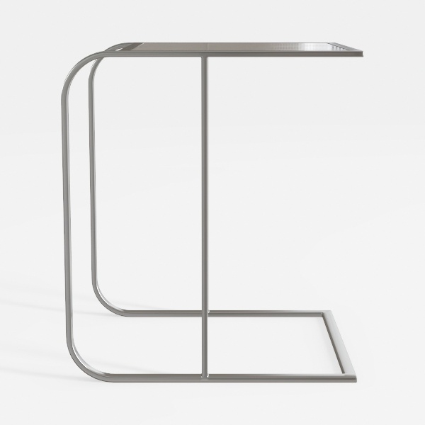 ONELUX Mobile C Shaped End Table,Acrylic Sofa Side
