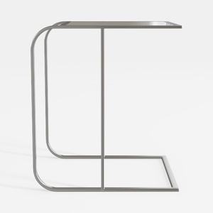 ONELUX Mobile C Shaped End Table,Acrylic Sofa Side
