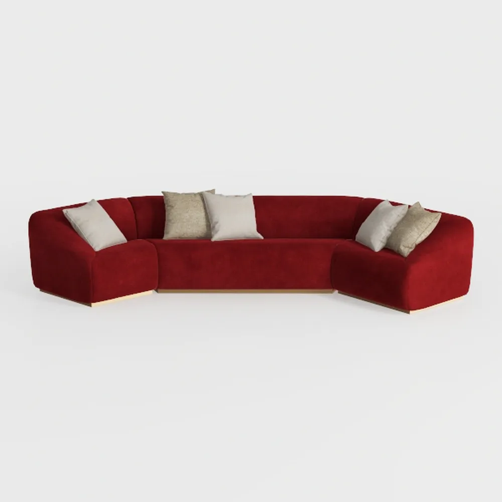 Costaelm Springfield 128" Chenille Modular U-Shape