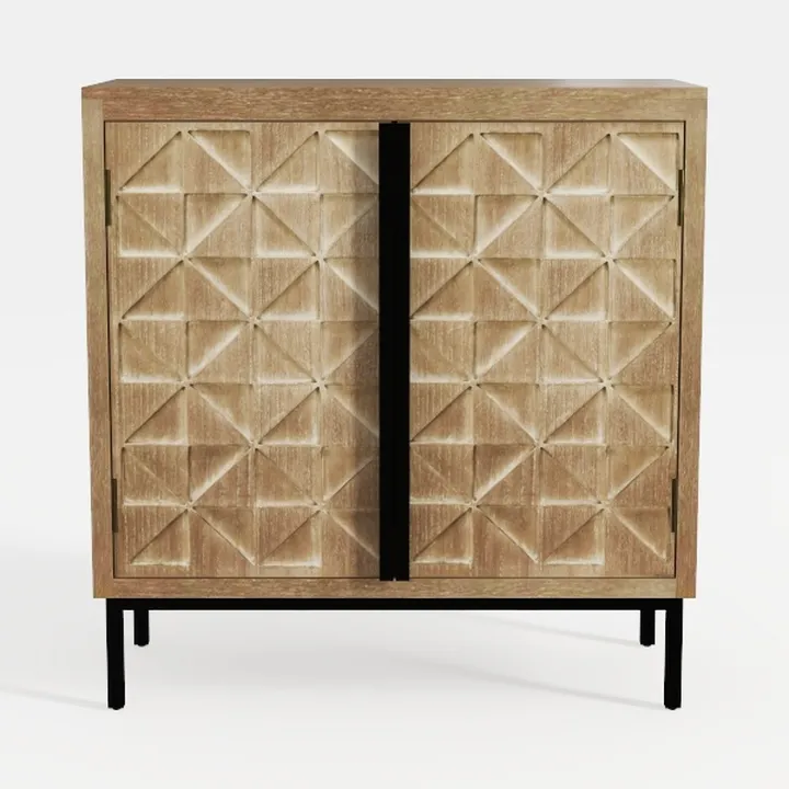 Buffet Cabinet with Storage, Black Small Accent