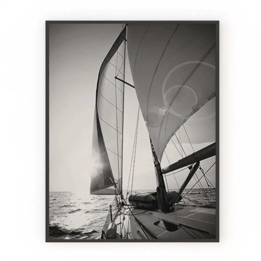 Poster Master Yacht Sailing Towards Sunset Poster