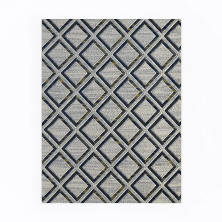 Minimalist Geometric Pattern Area Rug 3D Model