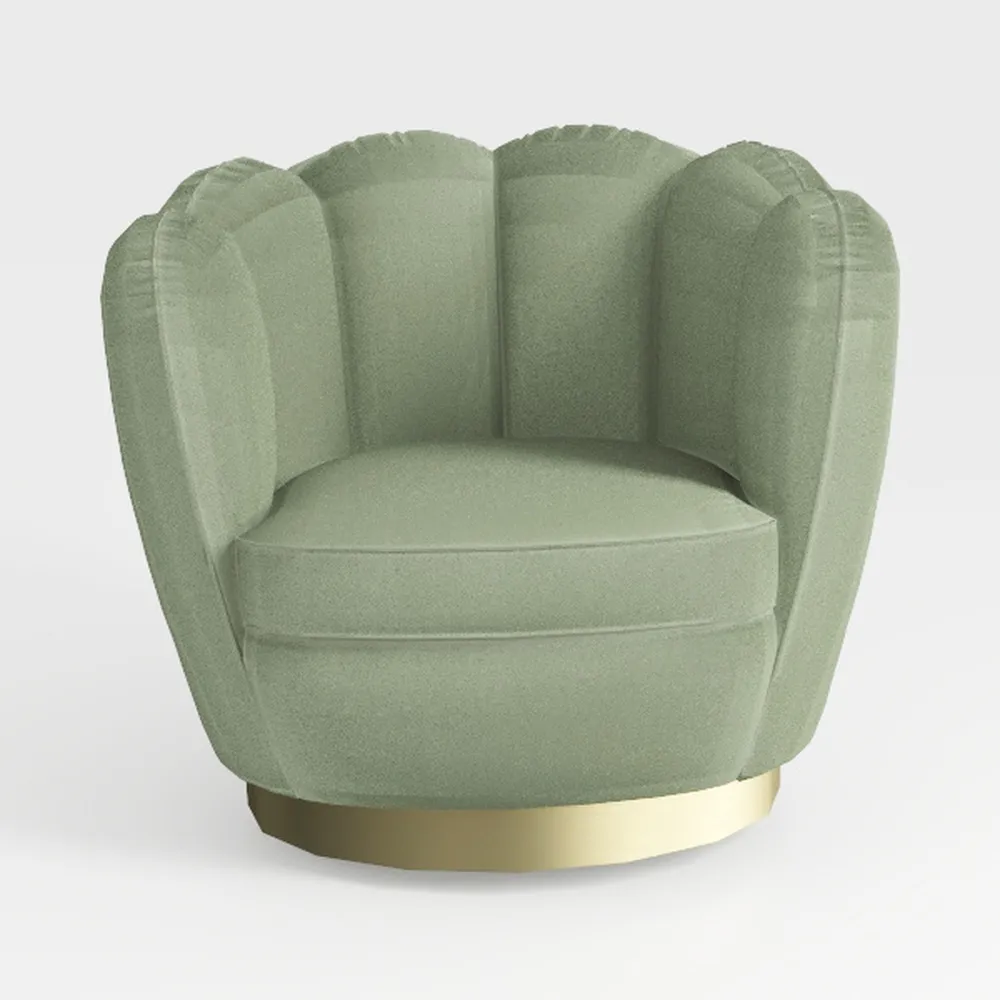 GarveeHome Modern Swivel Barrel Accent Chair, 360°