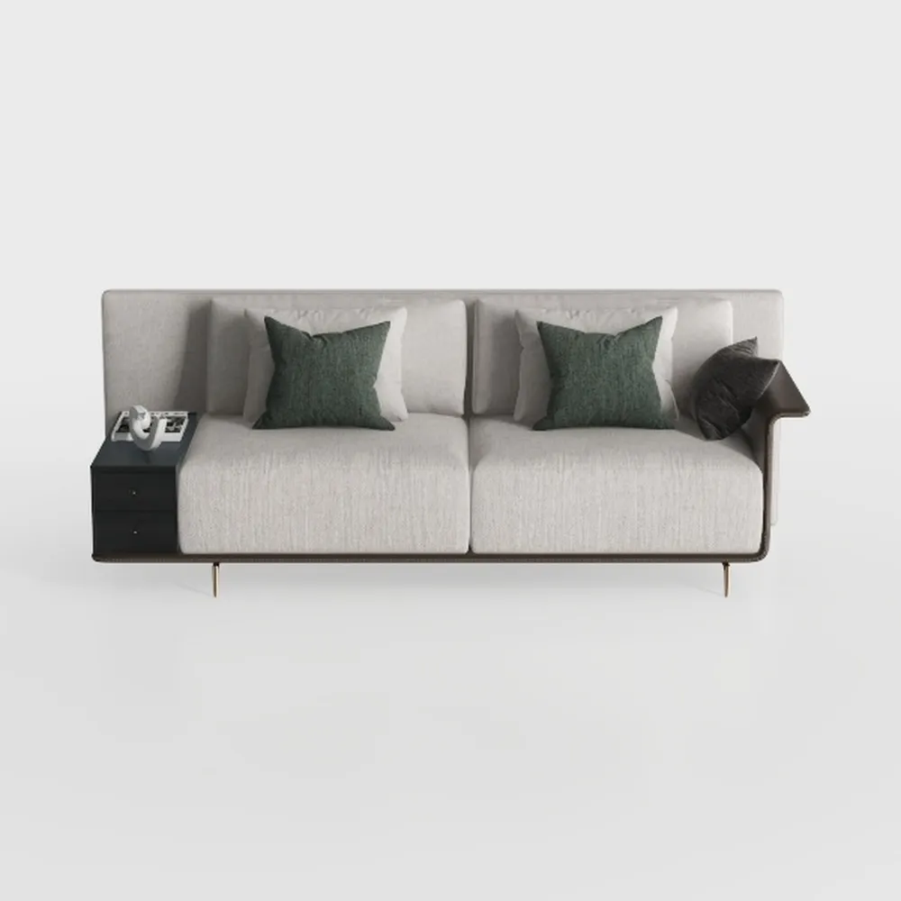 FEMICON Oversized Chenille Armchair with Color-Blo