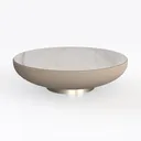 Modern Fluted Base Marble Top Round Coffee Table 3D Model Left 45 Degree View