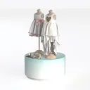 display model-Fashion Shop Left 45 Degree View