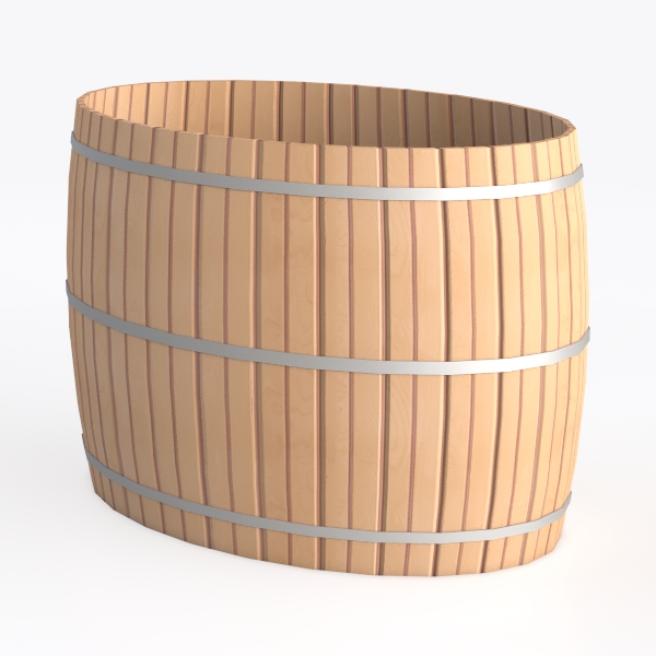 Economy Cedar Wood Soaking Tub - 5&#39; 5&quot; x 36&quot; - Air